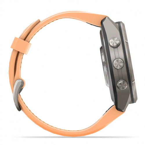Garmin Fenix 9 Pro inReach 43mm AMOLED Titanium with Shell Pink/Autumn Orange Silicone Band 010-04335-00