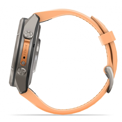 Garmin Fenix 9 Pro inReach 43mm AMOLED Titanium with Shell Pink/Autumn Orange Silicone Band 010-04335-00