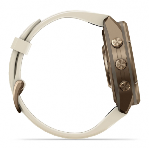 Garmin Fenix 9 Pro 43mm AMOLED inReach Autumn Gold Titanium with Cream/French Gray Silicone Band 010-04335-20