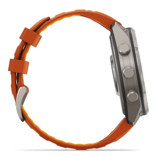 Garmin Fenix 9 Pro 47mm AMOLED Titanium with Autumn Orange/Spark Orange Silicone Band 010-04336-05