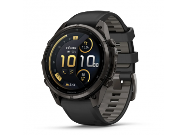 Garmin Fenix 9 AMOLED Pro inReach, 47 mm Carbon Gray DLC Titanium, Black / Pebble Gray Silicone 010-04336-10