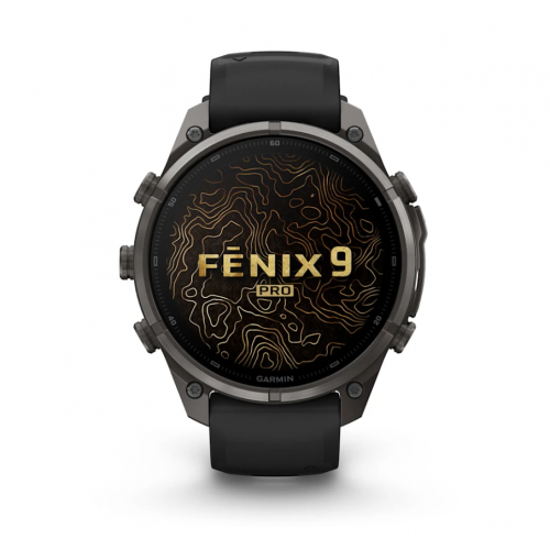Garmin Fenix 9 Pro inReach 47 mm AMOLED  Carbon Gray DLC Titanium, Black / Pebble Gray Silicone 010-04336-10