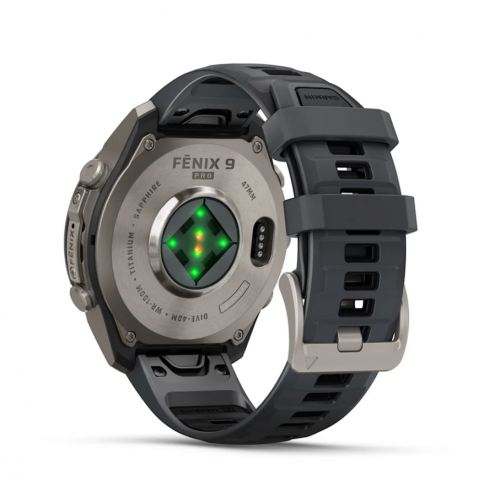 Garmin Fenix 9 AMOLED Pro inReach 47 mm Titanium, Graphite / Black Silicone 010-04336-20