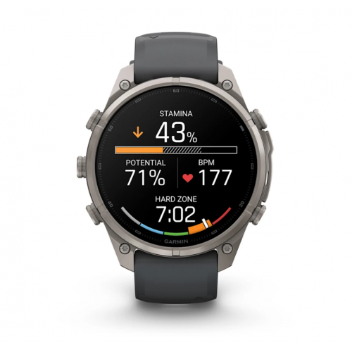 Garmin Fenix 9 AMOLED Pro inReach 47 mm Titanium, Graphite / Black Silicone 010-04336-20