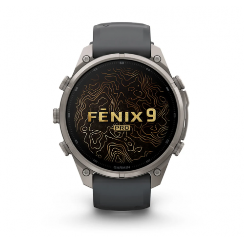 Garmin Fenix 9 AMOLED Pro inReach 47 mm Titanium, Graphite / Black Silicone 010-04336-20
