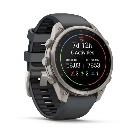 Garmin Fenix 9 AMOLED Pro inReach 47 mm Titanium, Graphite / Black Silicone 010-04336-20