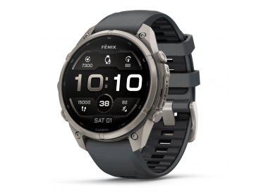 Garmin Fenix 9 Pro 47mm AMOLED Titanium with Graphite/Black Silicone Band 010-04336-25