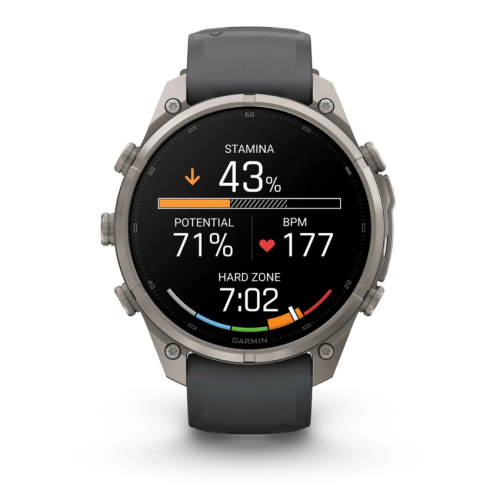 Garmin Fenix 9 Pro 47mm AMOLED Titanium with Graphite/Black Silicone Band 010-04336-25