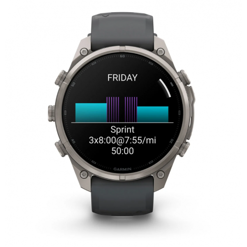 Garmin Fenix 9 Pro 47mm AMOLED Titanium with Graphite/Black Silicone Band 010-04336-25