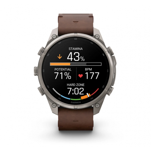 Garmin Fenix 9 Pro inReach 47 mm AMOLED  Titanium Walnut Leather 010-04336-40