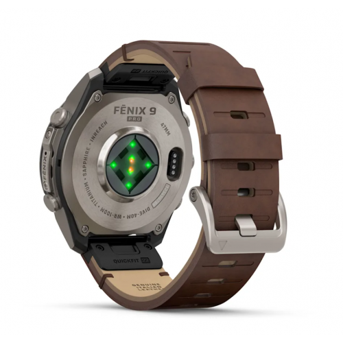 Garmin Fenix 9 Pro inReach 47 mm AMOLED  Titanium Walnut Leather 010-04336-40