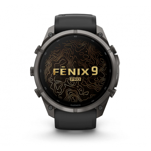 Garmin Fenix 9 AMOLED Pro 51 mm Carbon Gray DLC Titanium, Black / Pebble Gray Silicone 010-04337-15