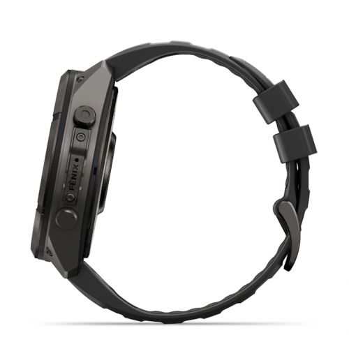 Garmin Fenix 9 AMOLED Pro 51 mm Carbon Gray DLC Titanium, Black / Pebble Gray Silicone 010-04337-15