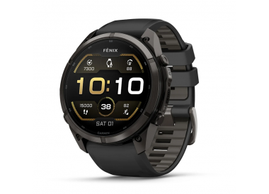 Garmin Fenix 9 AMOLED Pro 51 mm Carbon Gray DLC Titanium, Black / Pebble Gray Silicone 010-04337-15