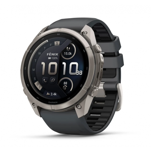 Garmin Fenix 9 Pro inReach 51 мм AMOLED Titanium, Graphite / Black Silicone 010-04337-20