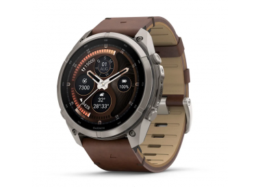Garmin Fenix 9 AMOLED, Pro + inReach, 51 мм, Titanium, Walnut Leather 010-04337-40