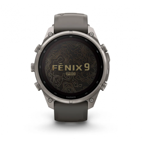 Garmin Fenix 9 Solar Pro inReach 47 mm Titanium, Pebble Gray / Silver Gray Silicone 010-04338-00