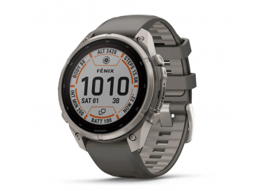 Garmin Fenix 9 Solar Pro inReach 47 mm Titanium, Pebble Gray / Silver Gray Silicone 010-04338-00