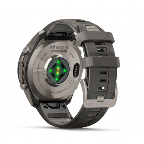 Garmin Fenix 9 Solar Pro inReach 47 mm Titanium, Pebble Gray / Silver Gray Silicone 010-04338-00