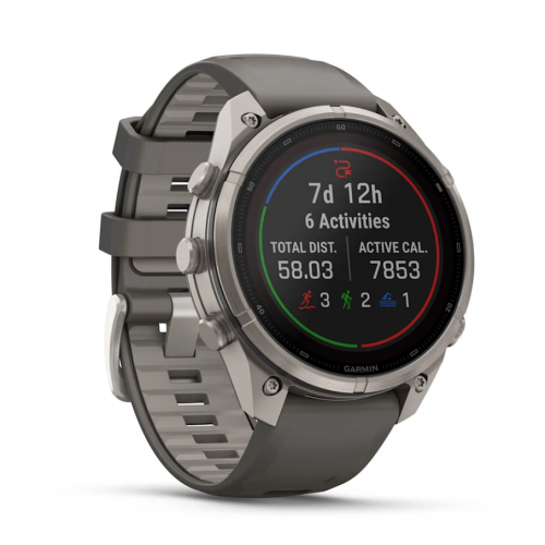 Garmin Fenix 9 Solar Pro inReach 47 mm Titanium, Pebble Gray / Silver Gray Silicone 010-04338-00