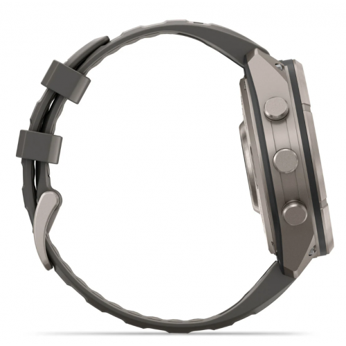 Garmin Fenix 9 Pro 47mm Solar Titanium with Pebble Gray/Silver Gray Silicone Band 010-04338-05
