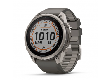 Garmin Fenix 9 Solar Pro 51 mm Titanium Pebble Gray / Silver Gray Silicone 010-04339-05
