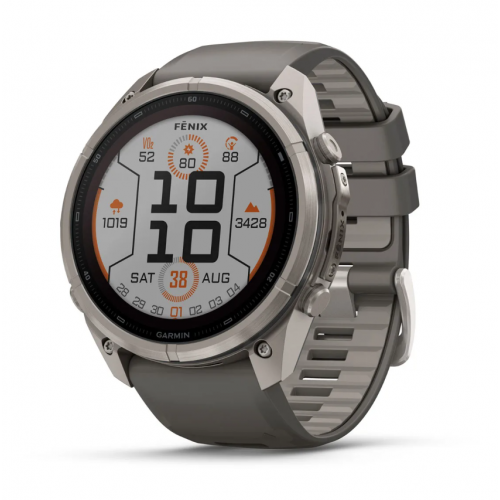 Garmin Fenix 9 Pro 51 mm Solar Titanium Pebble Gray / Silver Gray Silicone 010-04339-05