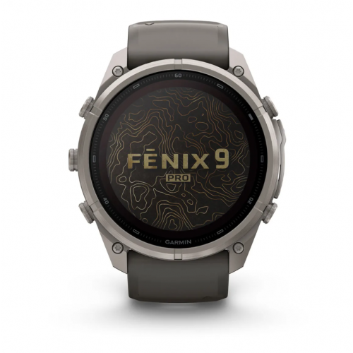 Garmin Fenix 9 Pro 51 mm Solar Titanium Pebble Gray / Silver Gray Silicone 010-04339-05