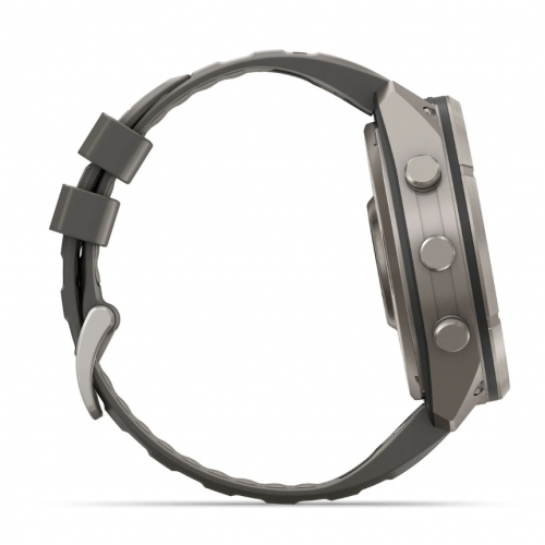 Garmin Fenix 9 Pro 51 mm Solar Titanium Pebble Gray / Silver Gray Silicone 010-04339-05