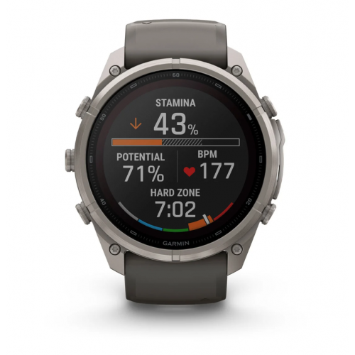 Garmin Fenix 9 Pro 51 mm Solar Titanium Pebble Gray / Silver Gray Silicone 010-04339-05