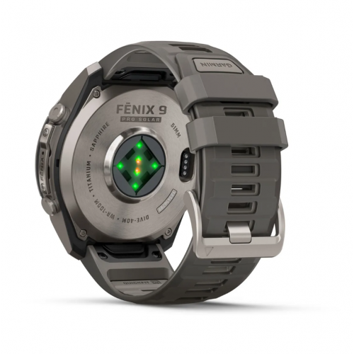 Garmin Fenix 9 Pro 51 mm Solar Titanium Pebble Gray / Silver Gray Silicone 010-04339-05