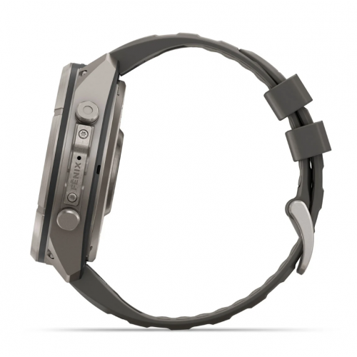 Garmin Fenix 9 Pro 51 mm Solar Titanium Pebble Gray / Silver Gray Silicone 010-04339-05