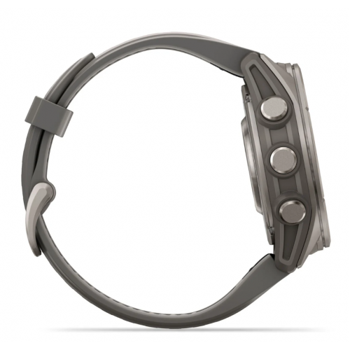 Garmin Fenix 9 43mm AMOLED Titanium with Pebble Gray Silicone Band 010-04761-10