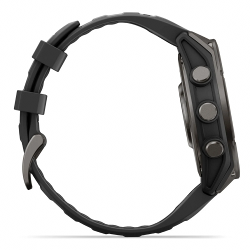 Garmin Fenix 9 47mm AMOLED Carbon Gray DLC Titanium with Black Silicone Band 010-04762-10