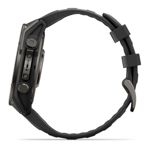 Garmin Fenix 9 47mm AMOLED Carbon Gray DLC Titanium with Black Silicone Band 010-04762-10