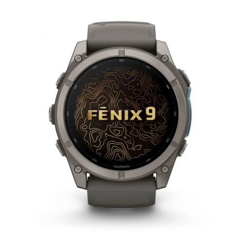 Garmin Fenix 9 51 mm AMOLED  Titanium, Pebble Gray Silicone 010-04763-00