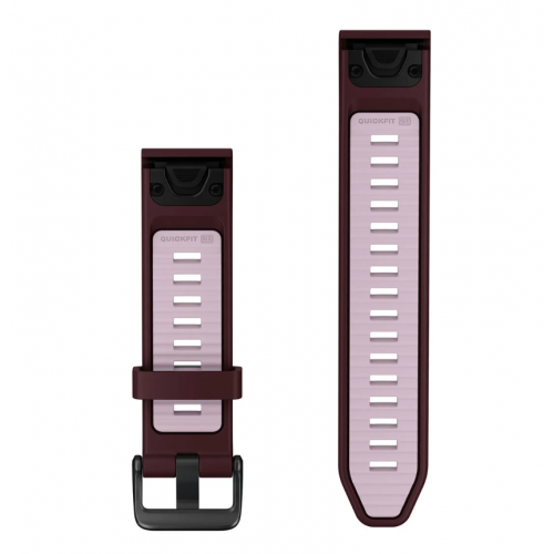 QuickFit 20 Watch Bands DARK CHERRY/DUST ROSE SILICONE 010-14506-02