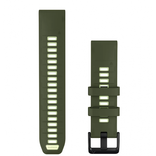 QuickFit 22 Watch Bands OLIVE DRAB/CITRON SILICONE 010-14507-01