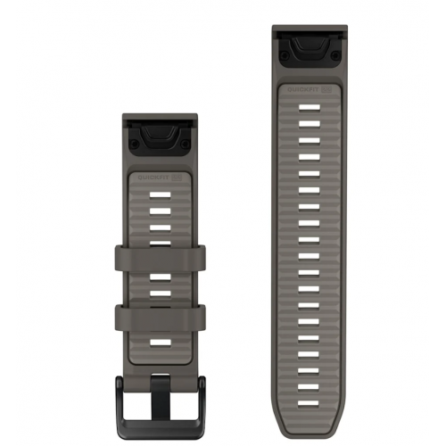QuickFit 22 Watch Bands PEBBLE GRAY/SILVER GRAY SILICONE 010-14509-00