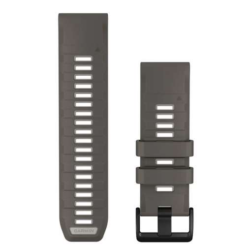 QuickFit 26 Watch Bands PEBBLE GRAY/SILVER GRAY SILICONE 010-14510-00